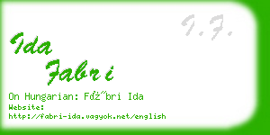 ida fabri business card